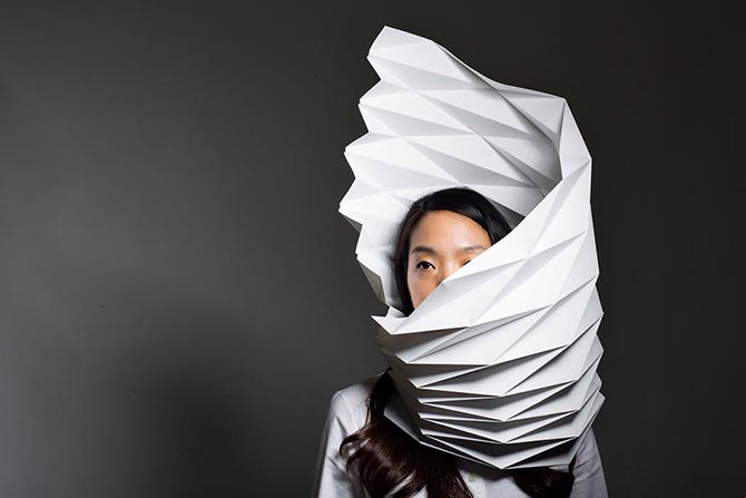 Трехмерные бумажные скульптуры Кристины Ким