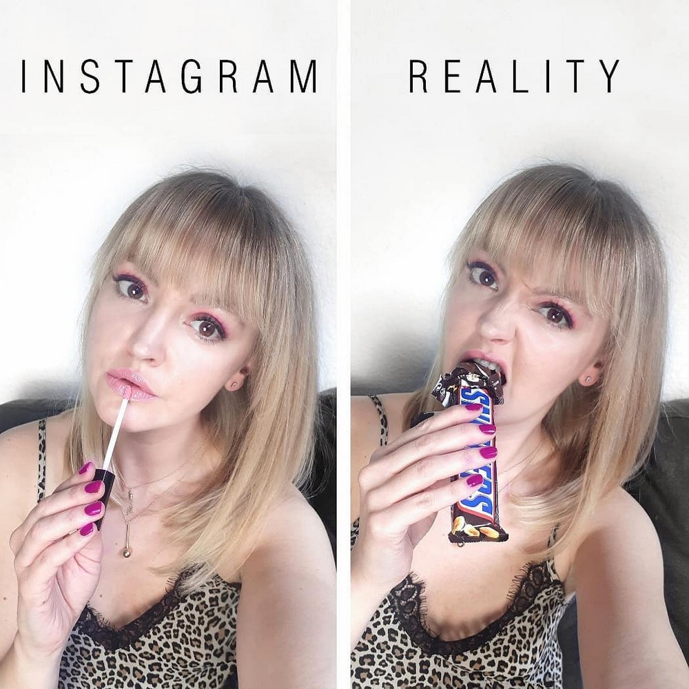 Художница высмеивает гламурные фотографии из Instagram