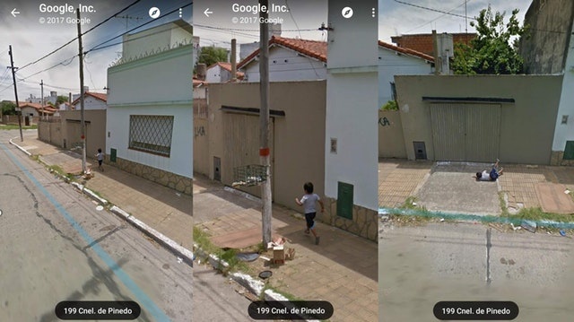 Странные кадры с сервиса Google Street View