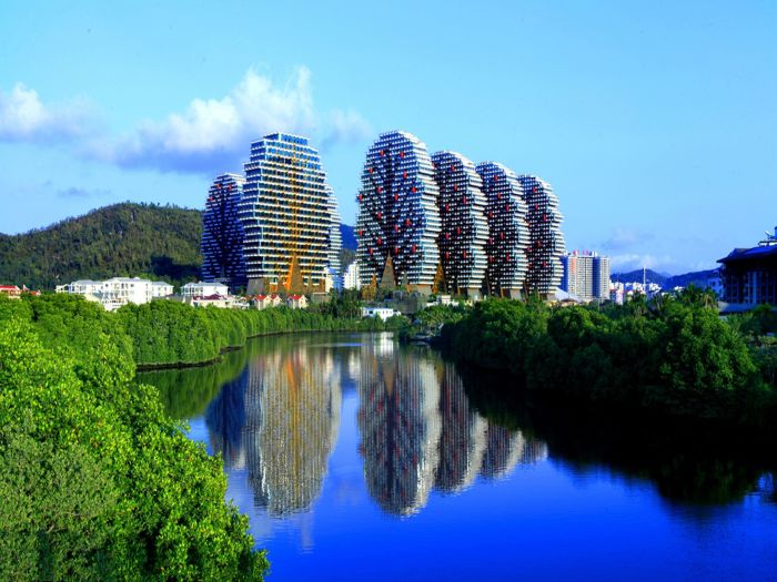Оригинальные небоскребы-деревья в Китае