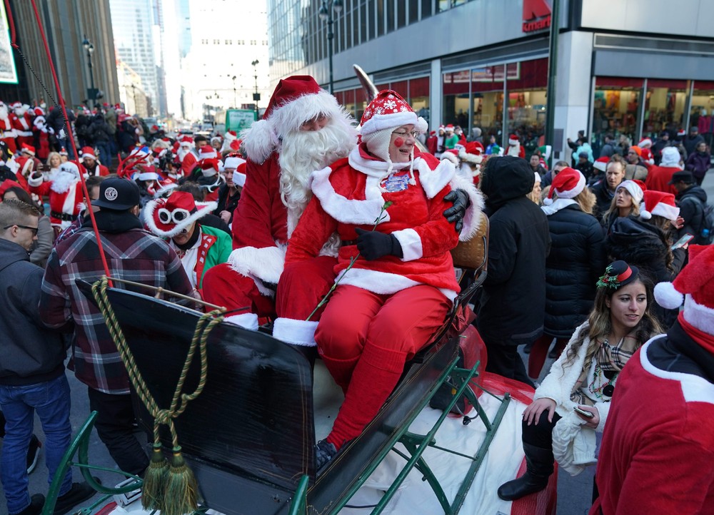 SantaCon 2018 в Лондоне, Париже, Сеуле, Нью-Йорке и других городах