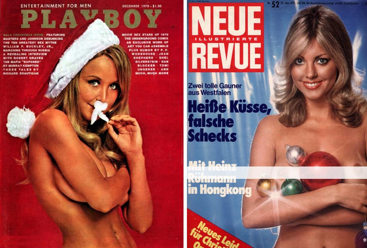 Новогодние ретрообложки мужских журналов