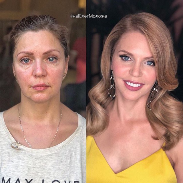 Магия современного макияжа: до и после
