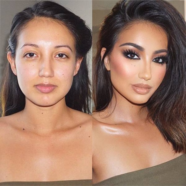 Магия макияжа на снимках: до и после