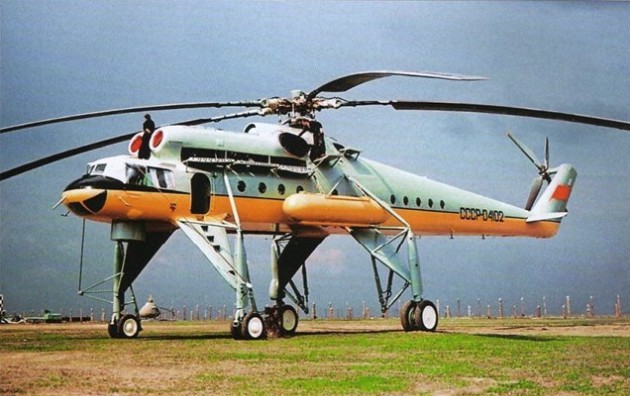 Транспортный вертолет Ми-10 - военный летающий кран