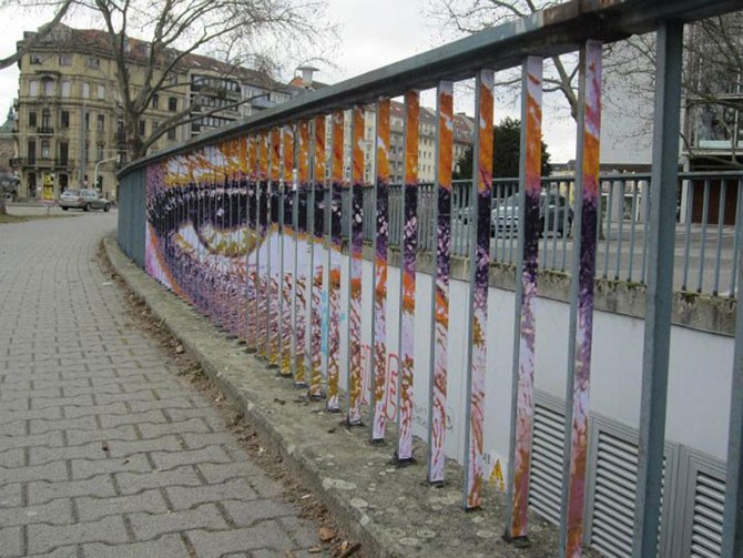Стрит-арт на перилах в Германии