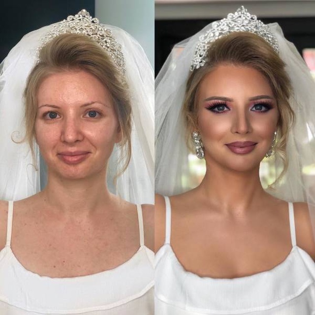 Свадебный макияж: чудеса на снимках до и после