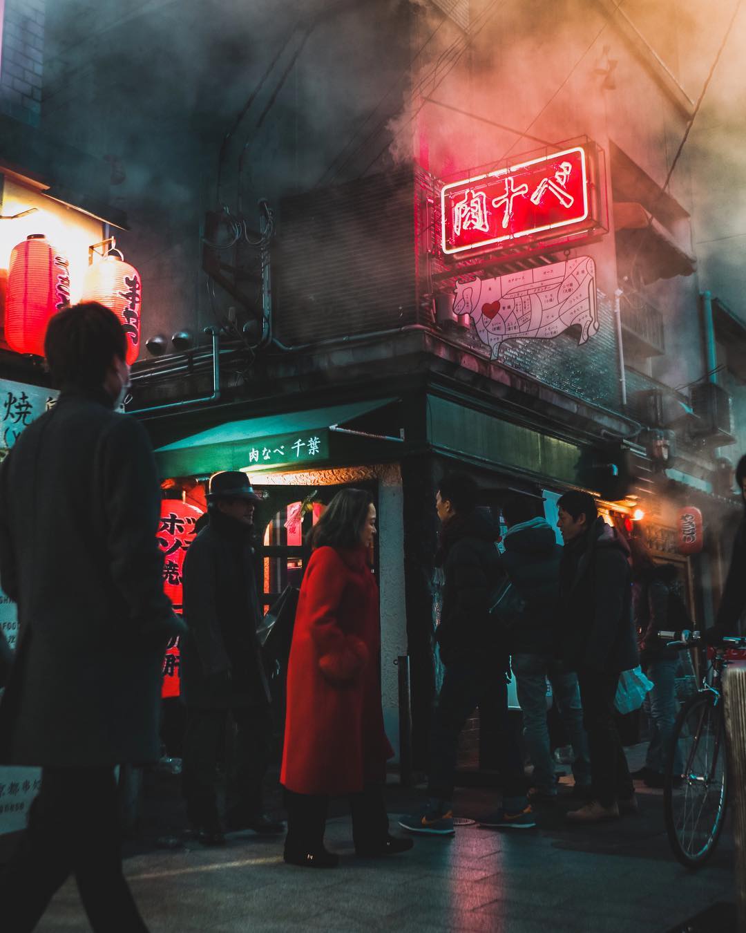 Огни улиц Японии на снимках Оми Ким