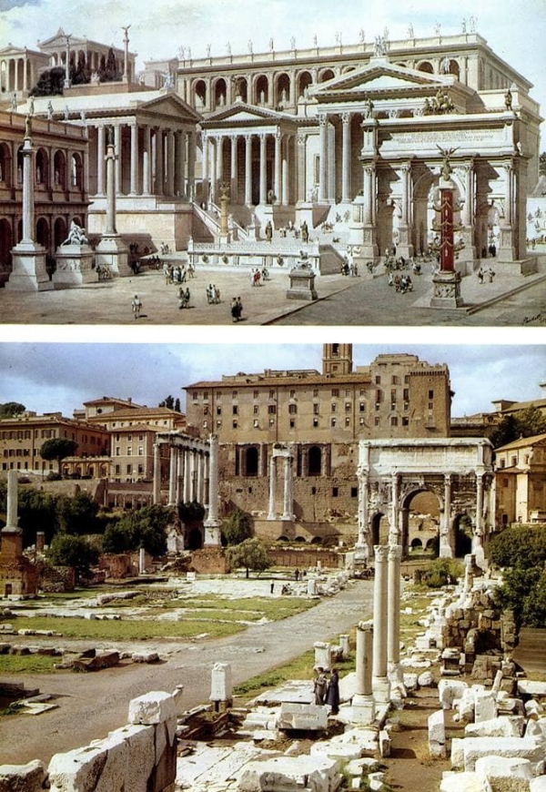 Как выглядели известные сооружения Рима 2 тысяч лет назад