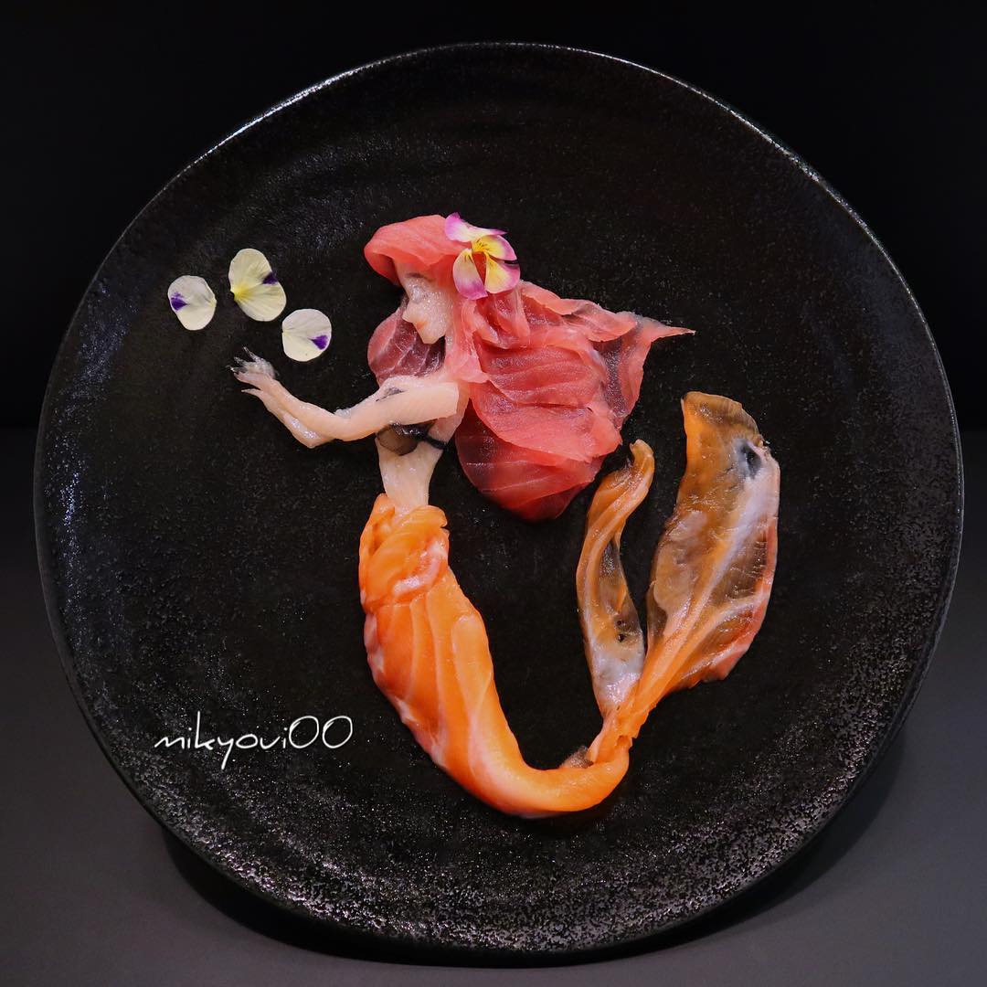 Кулинар создает удивительные картины из рыбы