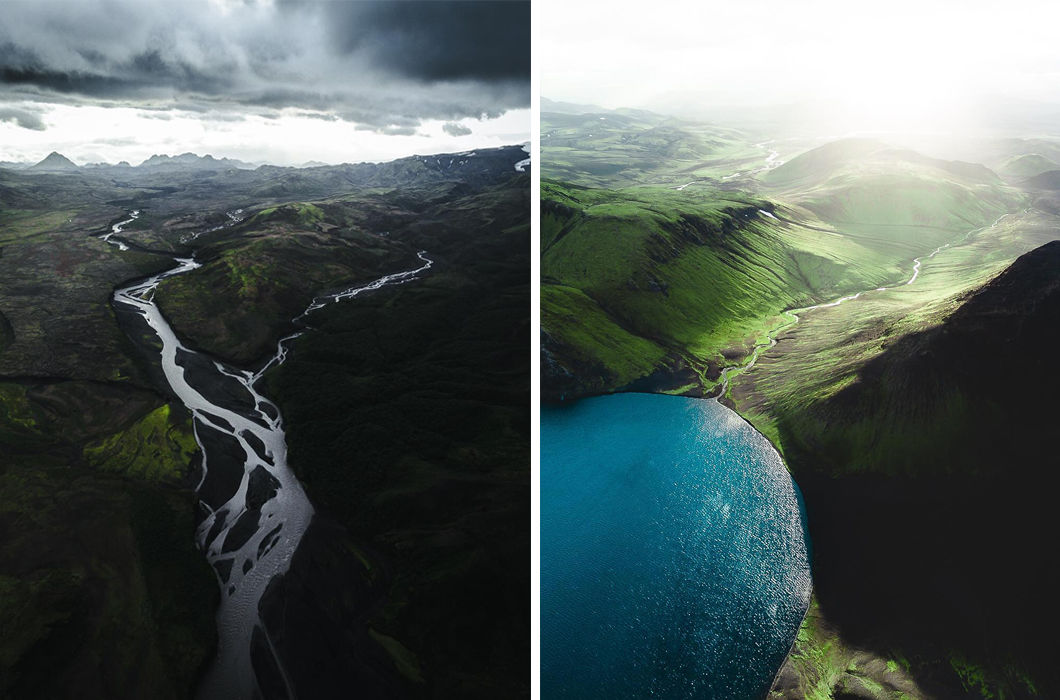 Красоты Исландии с высоты птичьего полета