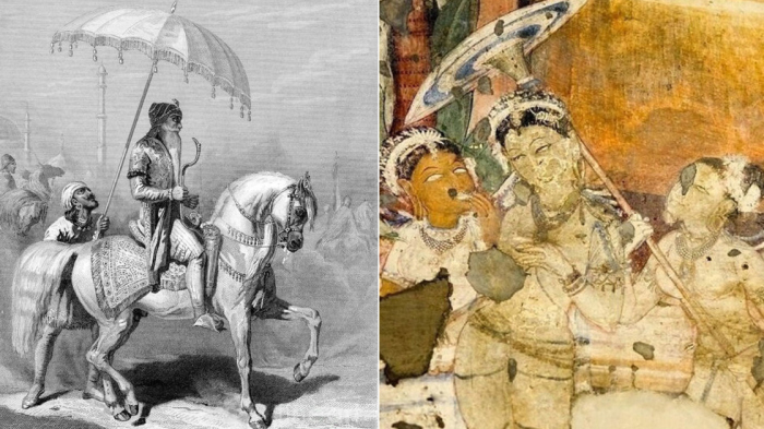 Как зонт использовали в древности