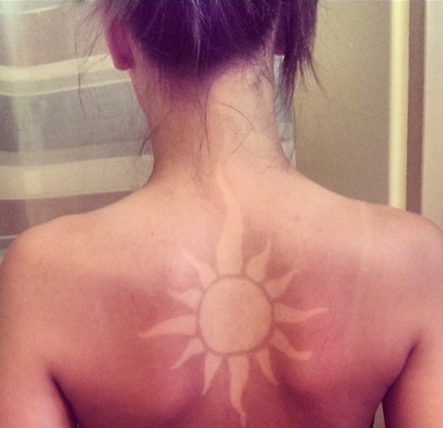 Популярные татуировки от солнца и загара