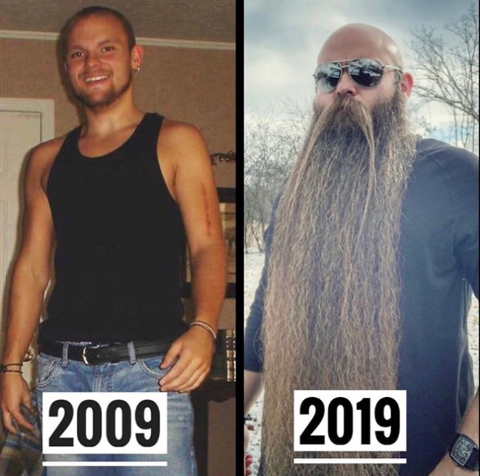 Американец прославился благодаря своей бороде на весь мир