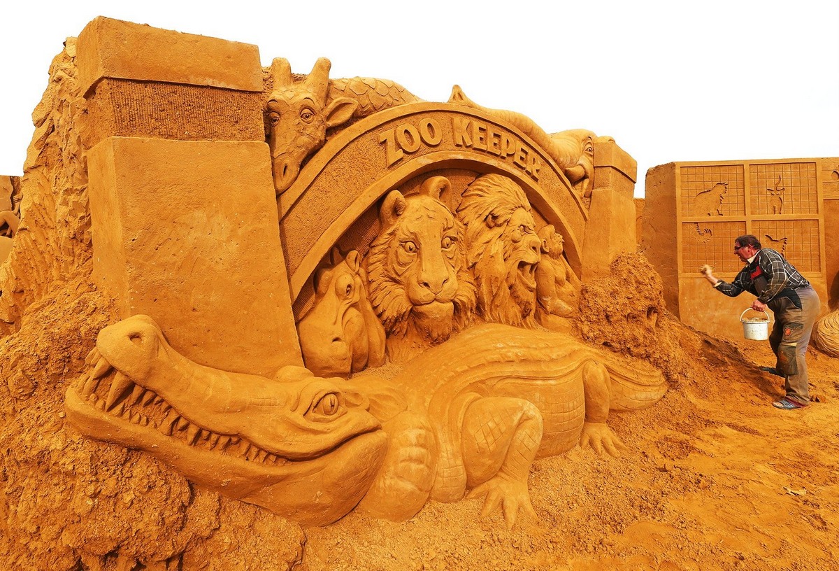 Фестиваль песчаной скульптуры в Бельгии
