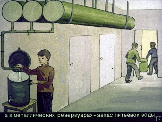Как выжить в условиях ядерной войны - диафильм 1970 года