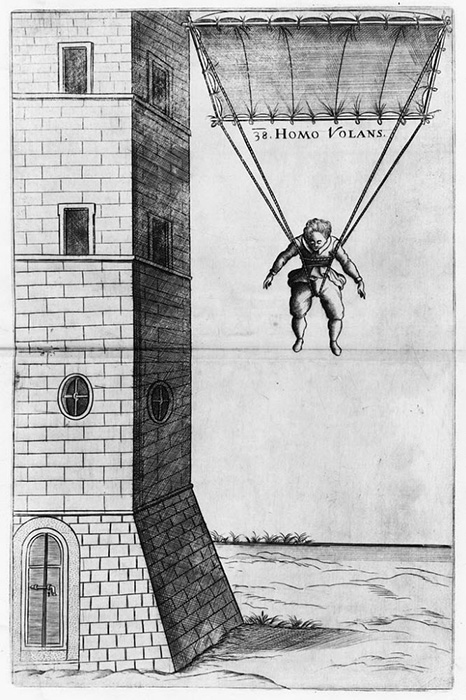 История изобретения парашюта и первого удачного прыжка