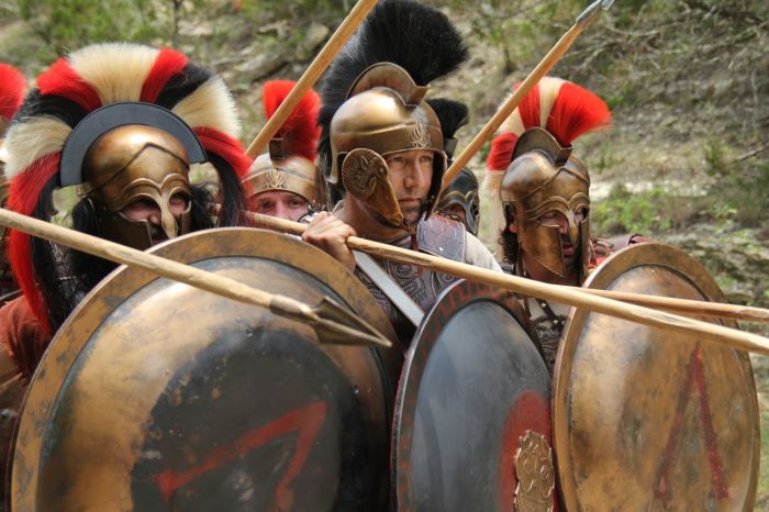 История гребней на шлемах спартанцев