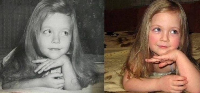 Сходство родственников одного возраста на снимках разных лет