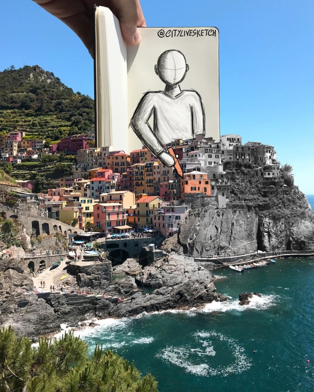 Итальянский художник соединяет фантазию и реальный мир