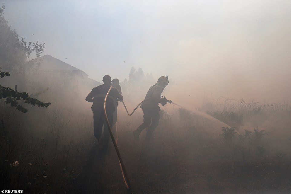 Сильные лесные пожары в Португалии