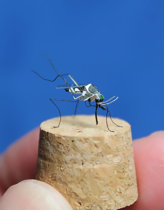 Реалистичные бумажные комары, которых так и хочется прибить