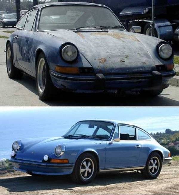 Отреставрированные автомобили: до и после