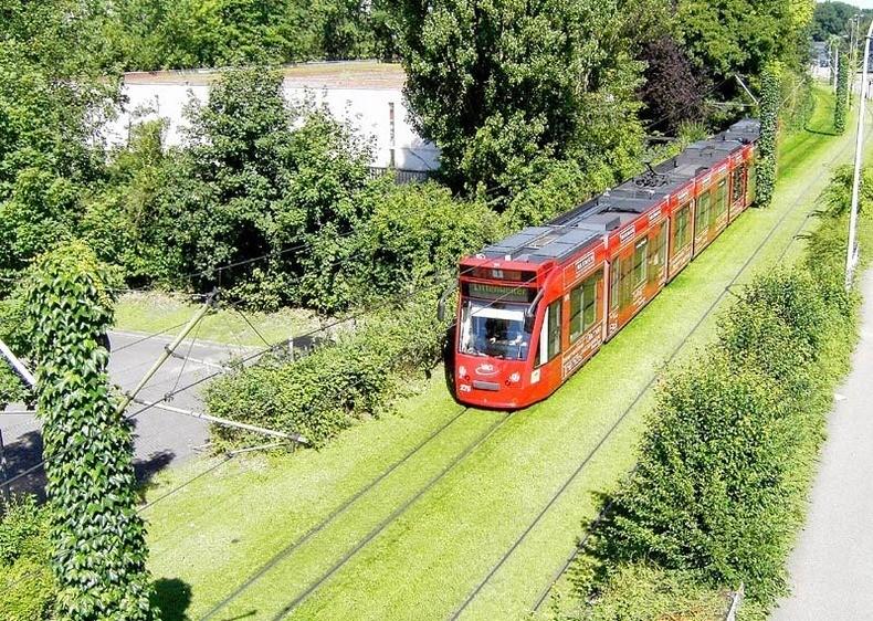 Зеленые трамвайные пути в Европе