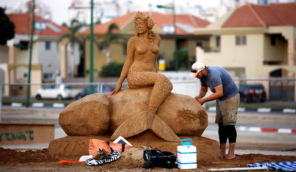 Международный фестиваль песчаных скульптур 2019 в Израиле