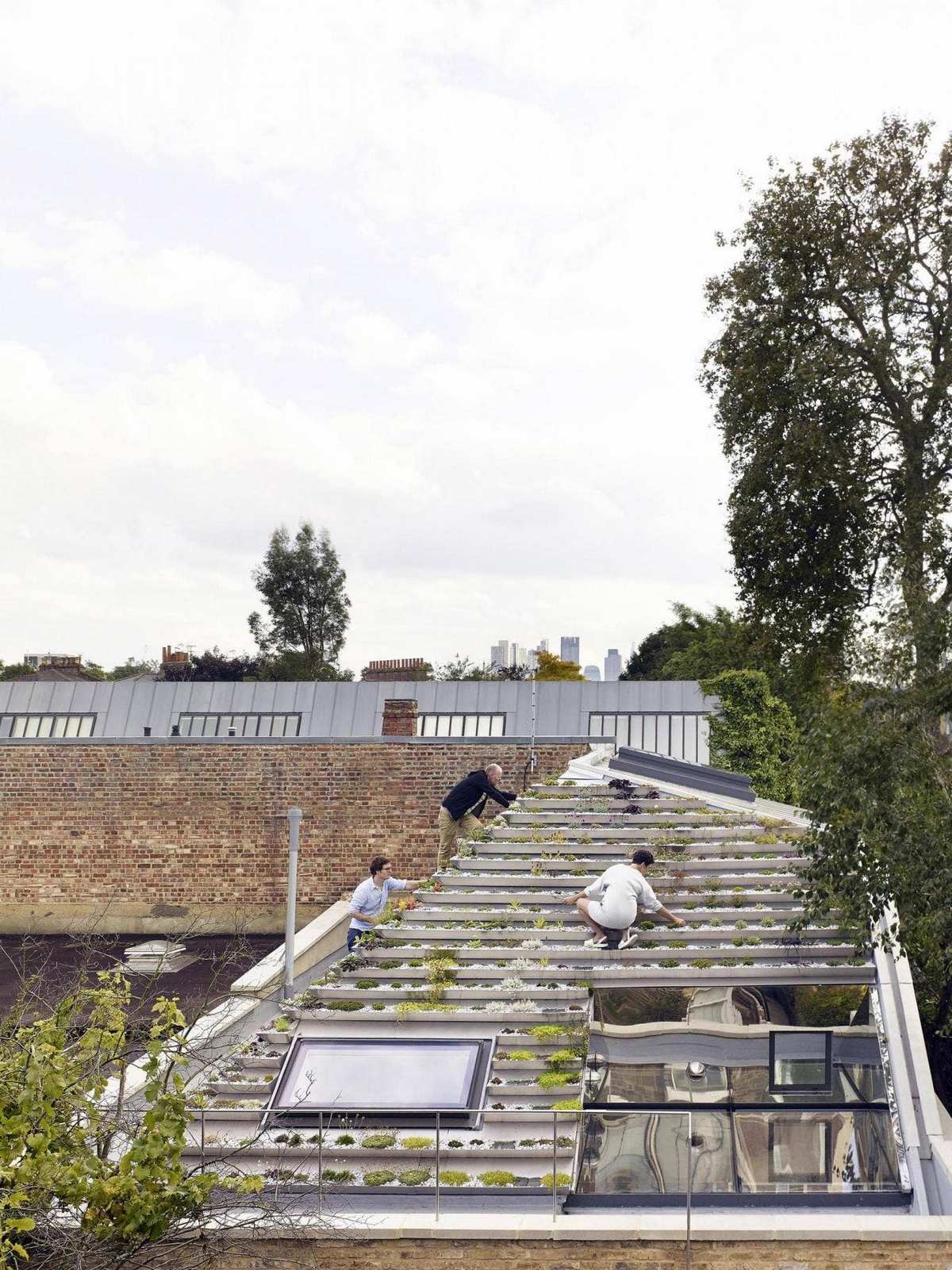 Дом с садом на крыше в Великобритании