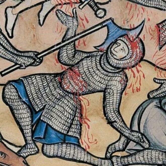 На средневековых картинах расправляются с людьми, а им плевать