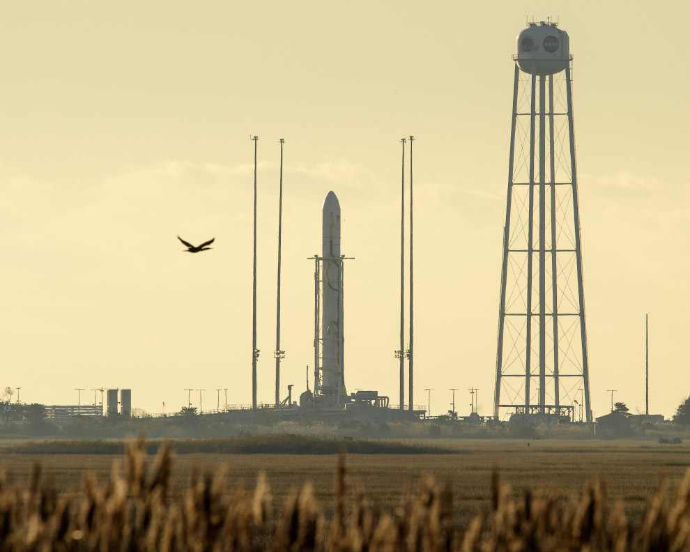 Снимки со старта американской ракеты Antares