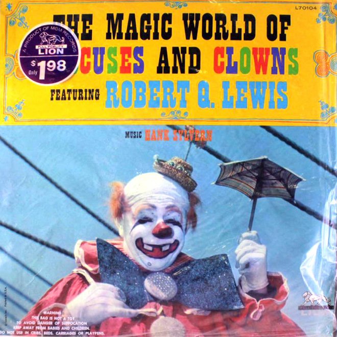 Обложки старых пластинок с изображением клоунов