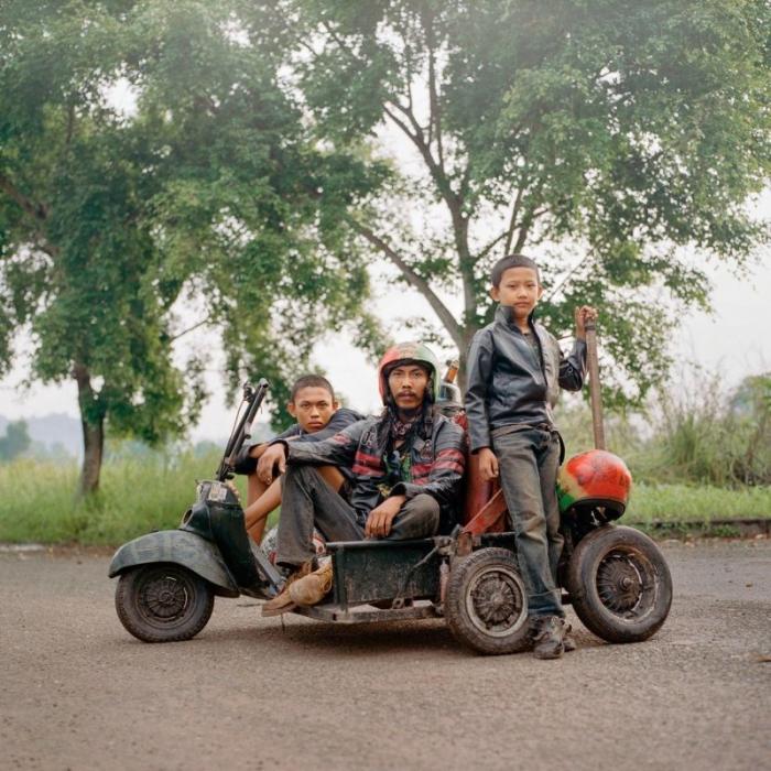 Безумные модификации скутеров Vespa в Индонезии