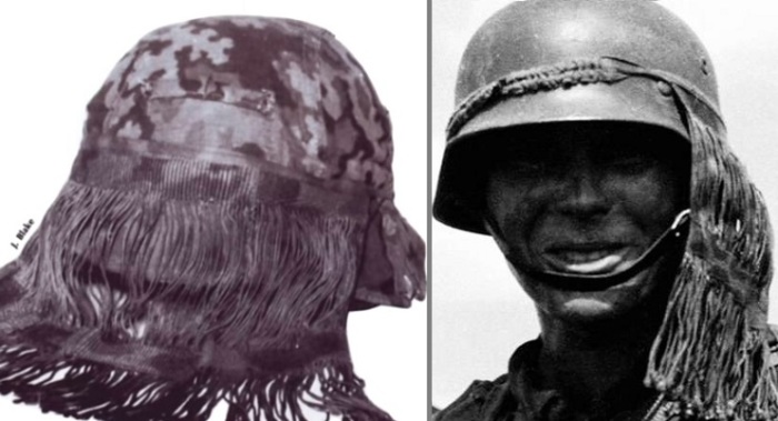Для чего были нужны волосы на каске немецких солдат