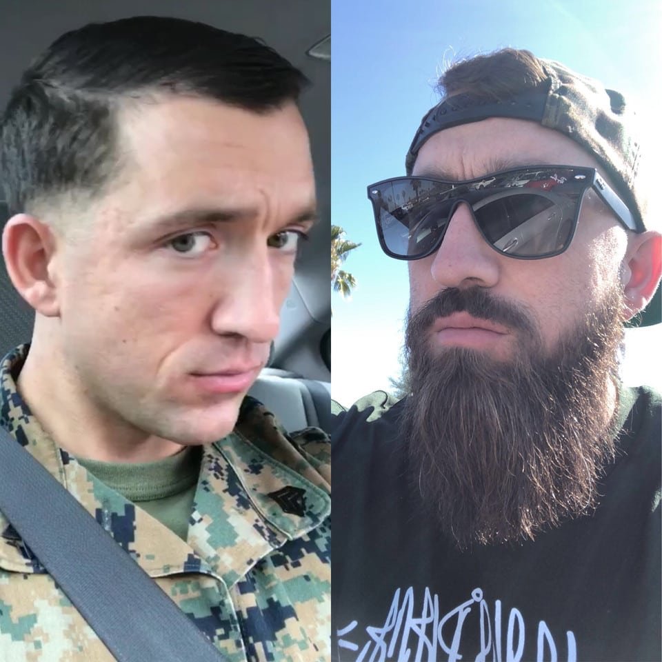 Фото с бородой до и после