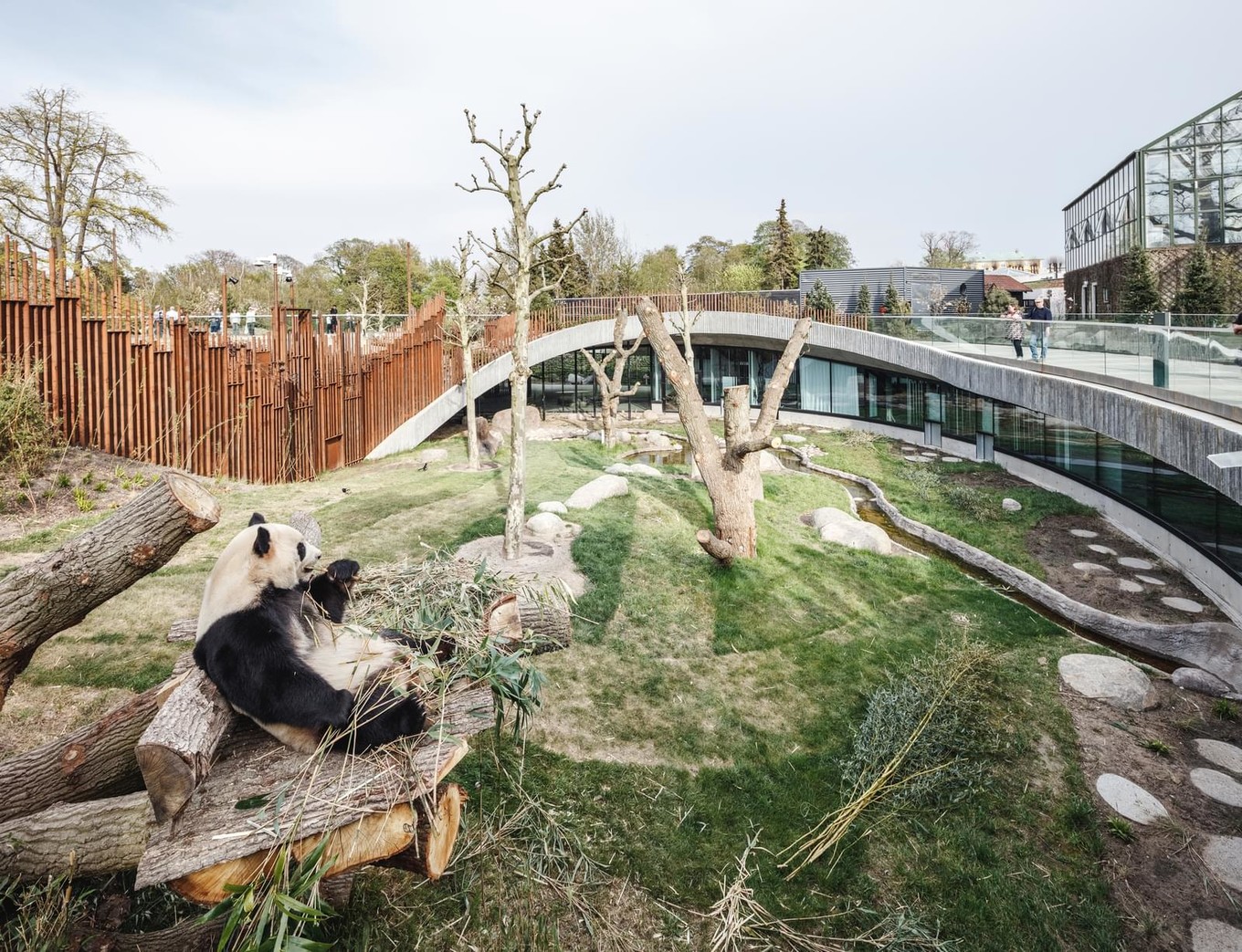 Дом-вольер для панд в Копенгагенском зоопарке
