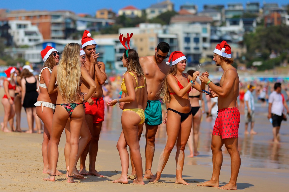 Рождество на пляже в Сиднее