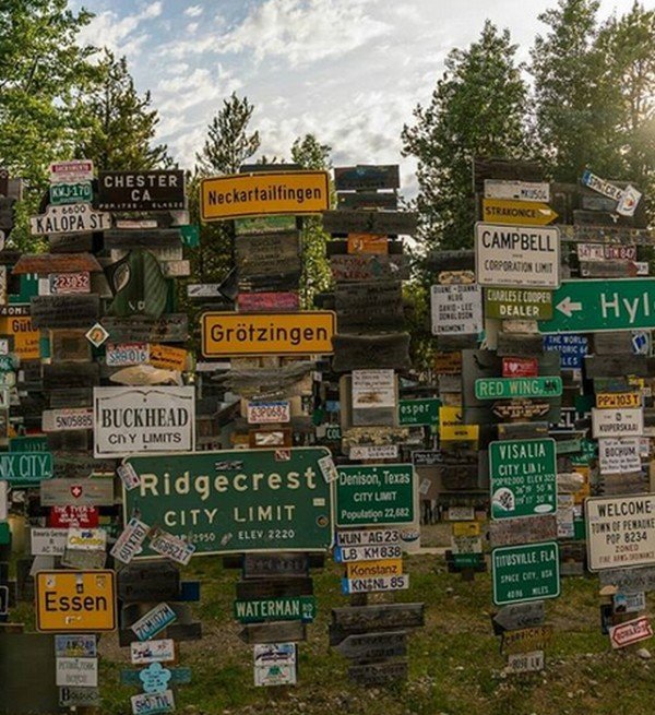 90 000 дорожных указателей собрано в одном канадском лесу