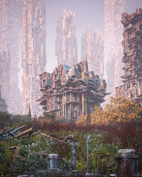Фантастические города будущего от художника Мэтью Борретта