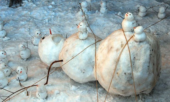 Подборка самых разнообразных снеговиков