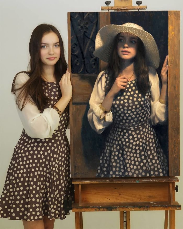 Польский художник показал моделей со своих портретов