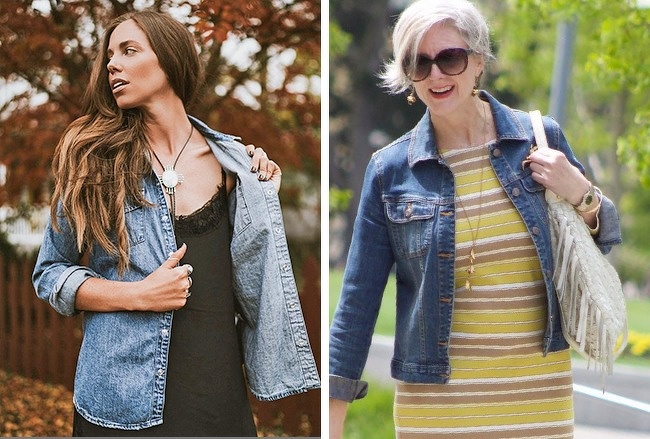 Джинсовая куртка женская с чем носить женщинам после 40 лет фото
