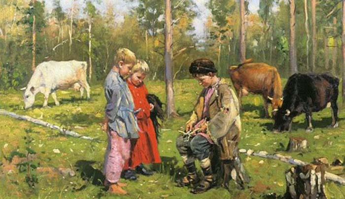 Взрослые обязанности и труд крестьянских детей в старину