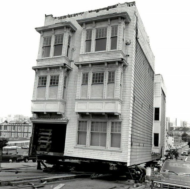 Перевозка викторианских домов целиком в 1970-е