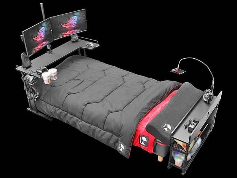 Японцы создали специальную кровать для любителей видеоигр