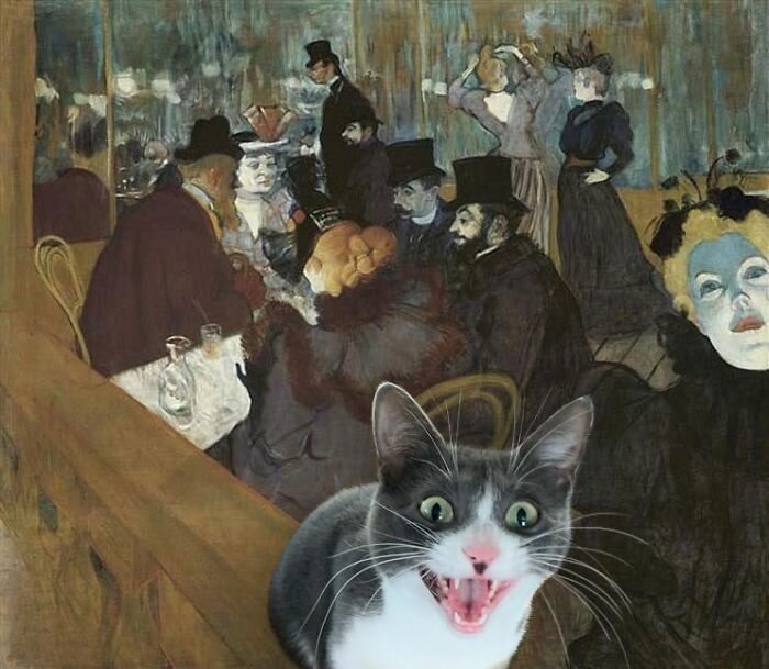 Художница добавила кошек на картины старых мастеров