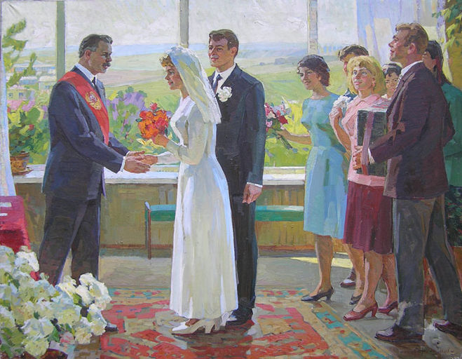 Традиции празднования бракосочетания в СССР