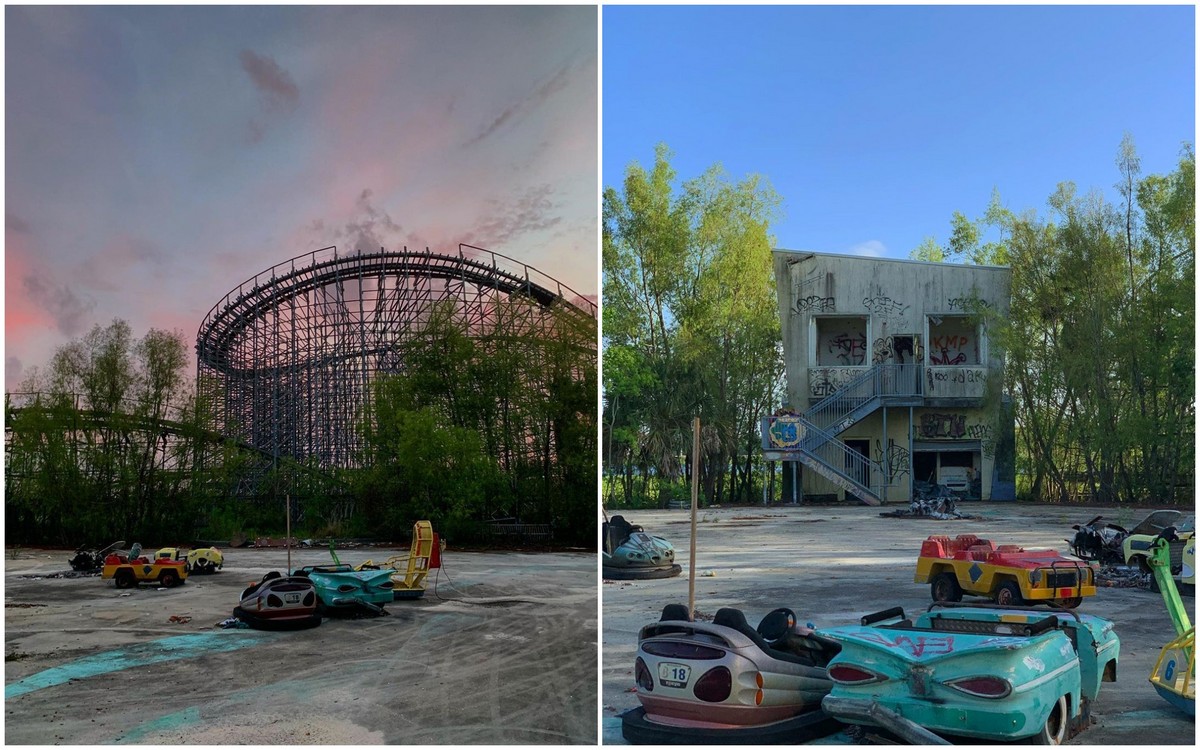 Заброшенный тематический парк в США, пострадавший из-за урагана Катрина