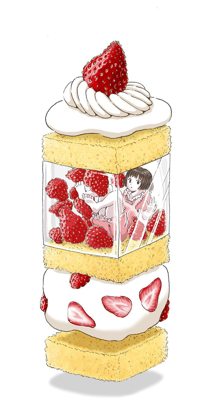 Необычные иллюстрации с едой от Маруи Мити